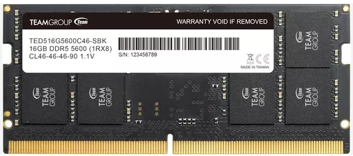 MEMORIA RAM PORTATIL TEAMGROUP DDR5 16GB 5600MHZ