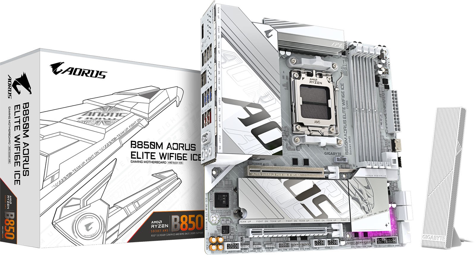 BOARD GIGABYTE B850M AORUS ELITE WIFI6E ICE AM5 AMD