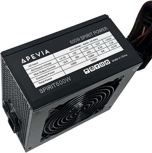 FUENTE REAL 600W APEVIA SPIRIT SERIES