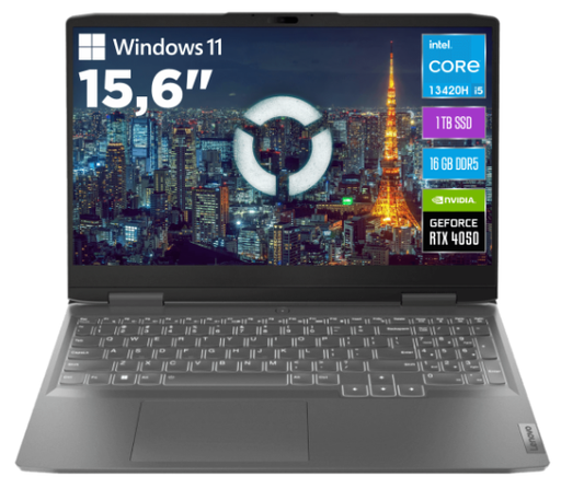 PORTATIL REF LOQ 15IRH8 INTEL CORE I5 13420H / RAM 16GB / SSD 1TB / 15 PULG FHD 144HZ / RTX 4050 6GB DDR6 / WIN 11 HOME