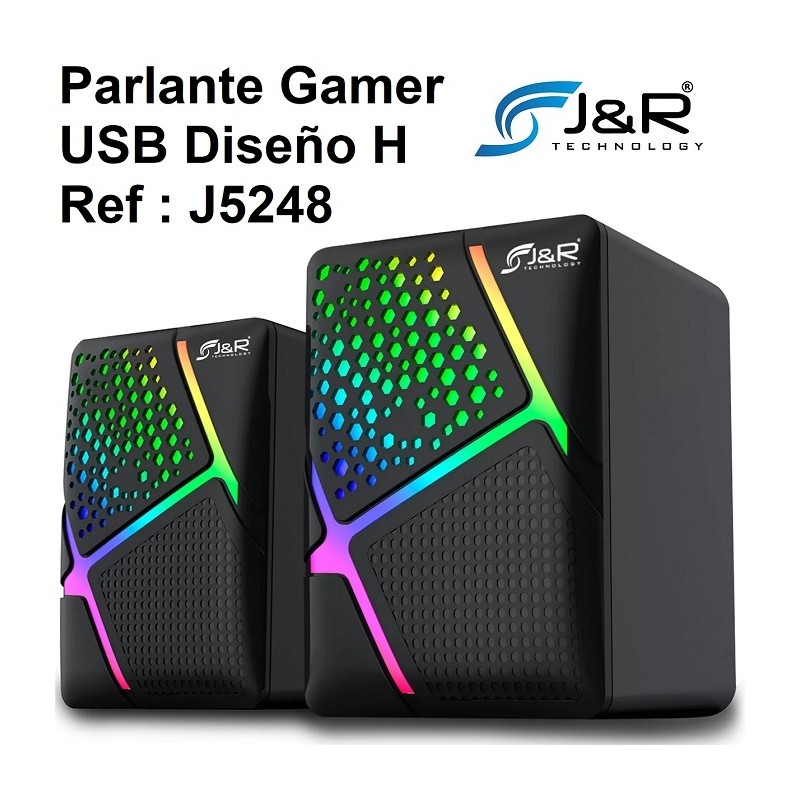 Parlantes JYR Gaming Speaker RGB J5248