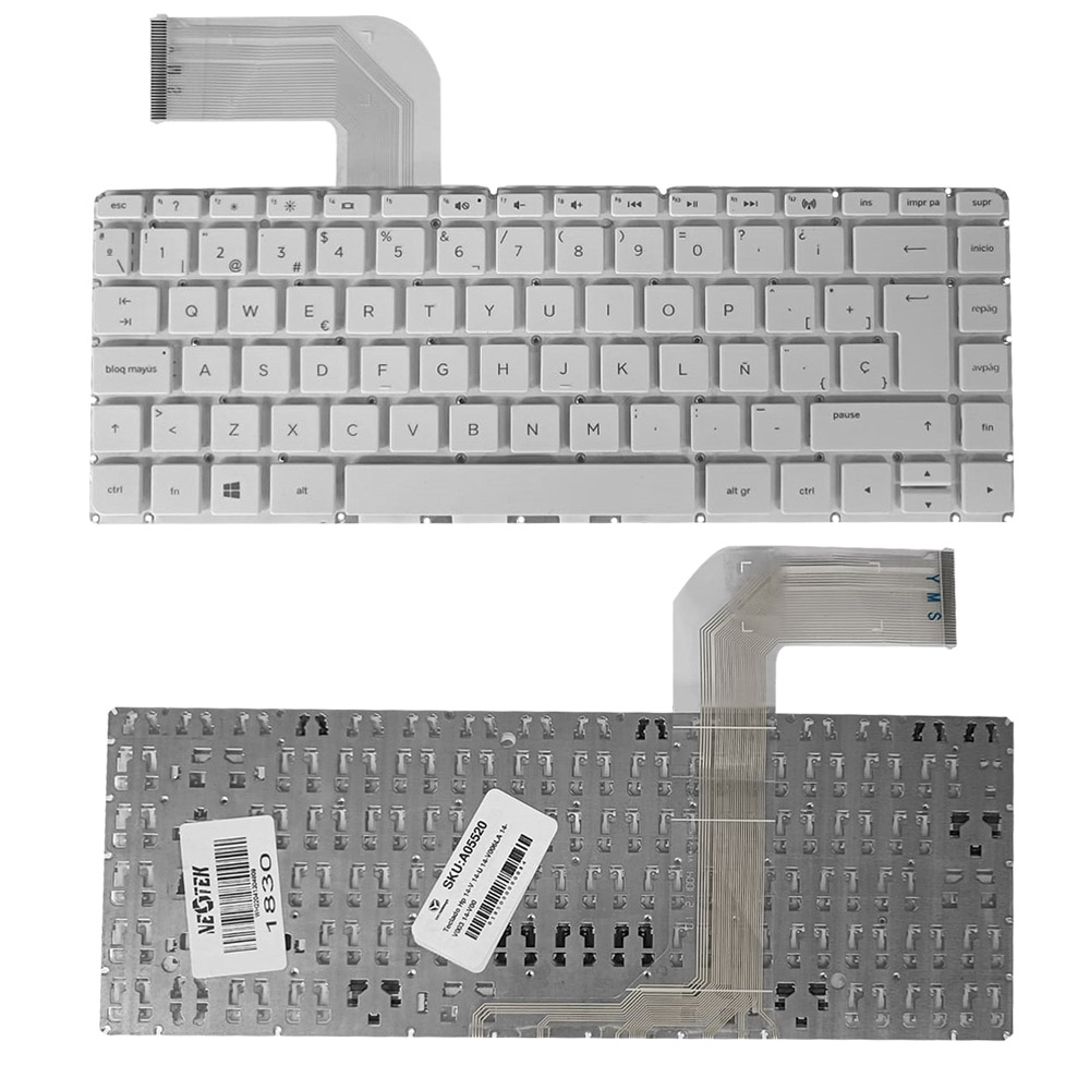 Teclado Hp 14-V 14-U 14-V006LA 14-V003 14-V009LA COLOR BLANCO