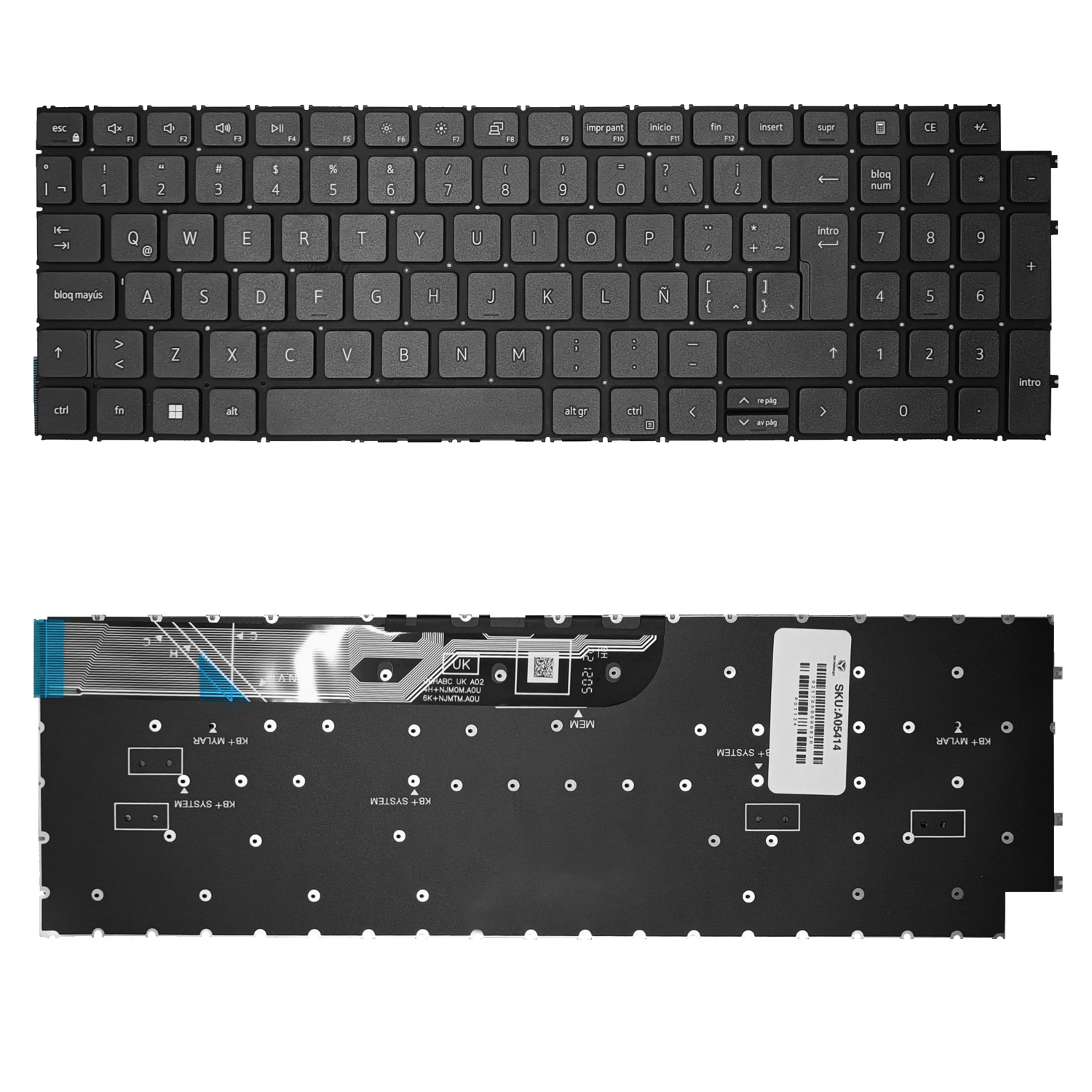 Teclado Dell Inspiron 15  3511 3515 15 5515 7510 16 7610 Latitude 3520 3530 3540 Vostro 3520 5510 5515 7510 766 52