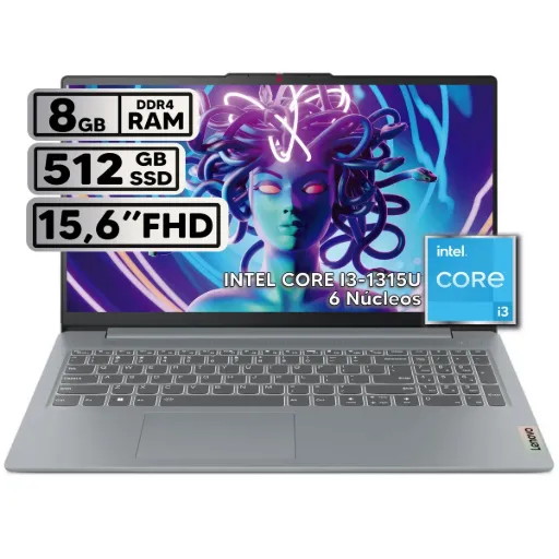 PORTATIL LENOVO IDEAPAD SLIM 3 15IRU8 INTEL I3 1315URAM 8GB M.2 NVME 512 LED 15.6 PUL