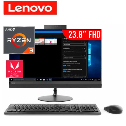 TODO EN UNO LENOVO 520-24ARR AMD RYZEN 3 2200GE DDR4 8GB M.2 NVME 256GB 24 PULG IPS